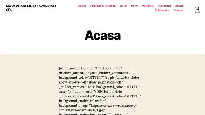 RMW ROMA METAL WORKING SRL