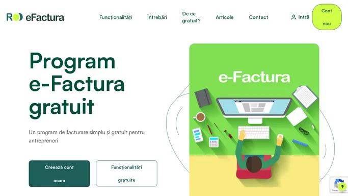 Program de facturare online gratuit - Program RO e-Factura gratis