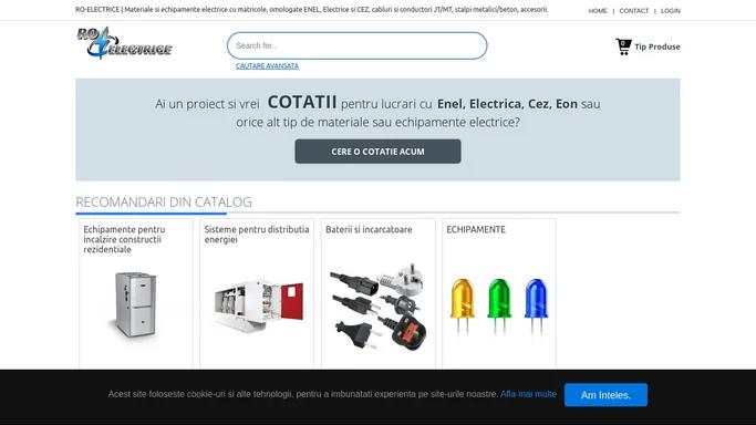 RO-ELECTRICE | Materiale si echipamente electrice cu matricole, omologate ENEL, Electrice si CEZ, cabluri si conductori JT/MT, stalpi metalici/beton, accesorii.