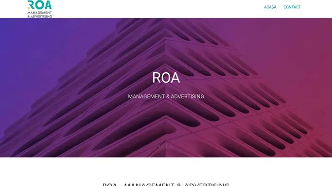ROA MANAGEMENT & ADVERTISING – Organizare evenimente