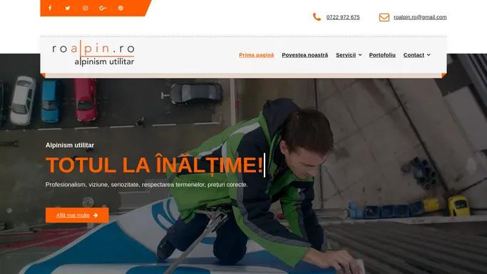 Prima pagina Roalpin - alpinism utilitar- servicii la inaltime