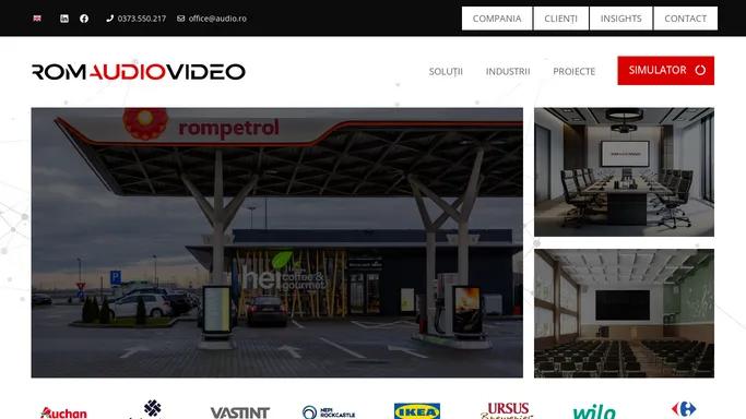 Digital signage, sonorizare, totemuri interactive, videoconferinta - Romaudiovideo