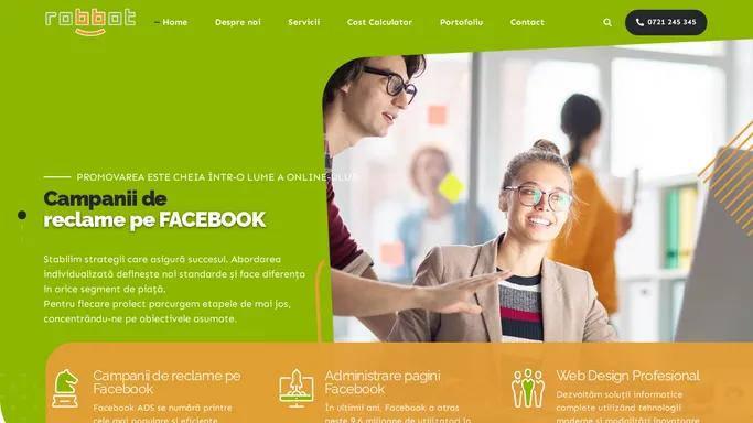 RobBot - Campanii de reclame pe Facebook - Social Media Management