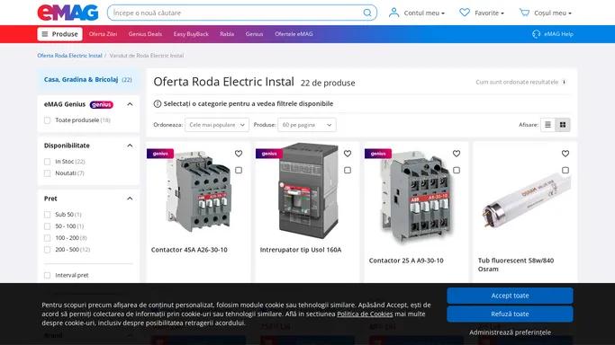 Produse vandute de Roda Electric Instal -eMAG.ro