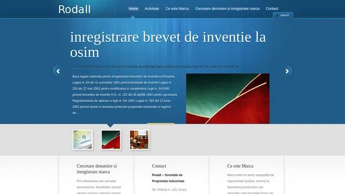 Inregistrare marca OSIM, brevet de inventie si desen industrial - Agentia Rodall