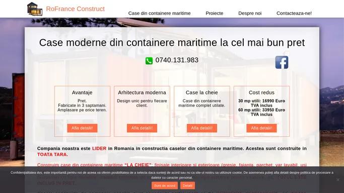 Case din Containere Maritime - RoFrance Construct Romania