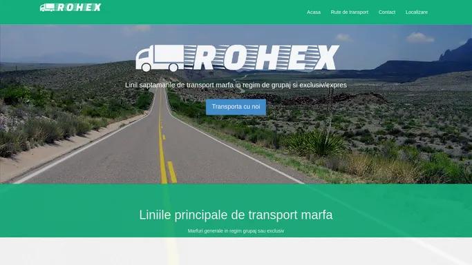 ROHEX Transport marfa Elvetia grupaj/exclusiv