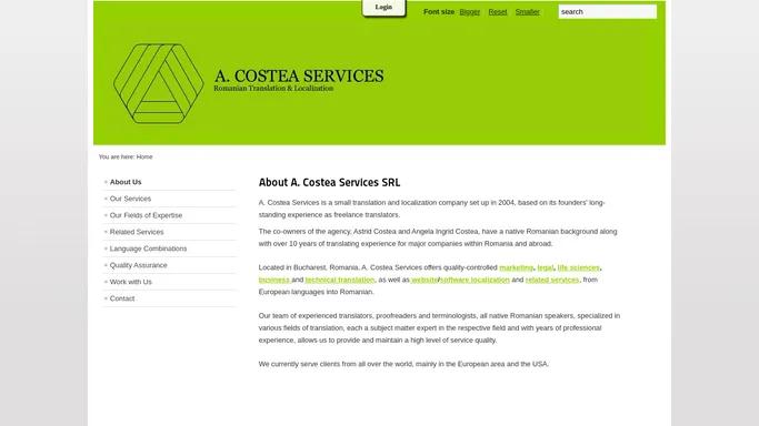 A. Costea Services | Romanian Translations - About Us