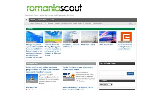 Romaniascout – Romanian Energy News - Romanian Energy News Monitoring and Translation Services