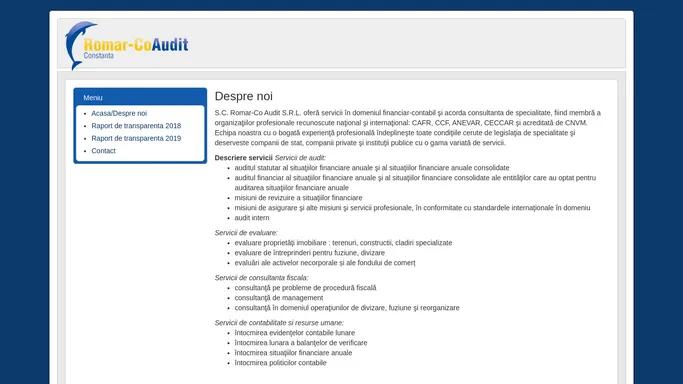 Romarg audit -S.C. Romar-Co Audit S.R.L. ofera servicii in domeniul financiar