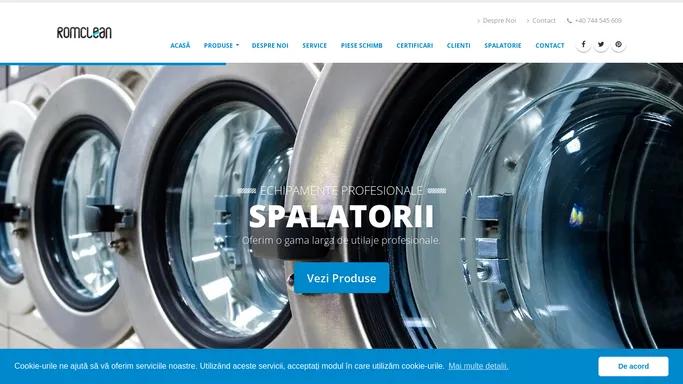 Importator masini de spalat profesionale, calandre, uscatoare, echipamente profesionale curatatorii si spalatorii | Romclean Import SRL