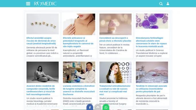 ROmedic - Ghid de sanatate si biblioteca medicala