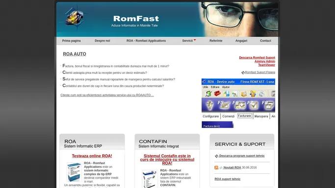 Romfast - Program de Contabilitate, Gestiune, Resurse Umane, Imobilizari, Salarizare. Sisteme Informatice pentru Contabilitate.