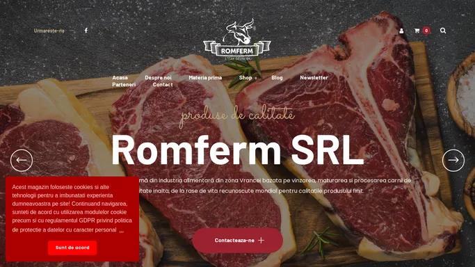 Romferm – Carne maturata de vita: T-Bone, Antricot maturat, Hamburgeri din carne de vita maturata, Tomahawk