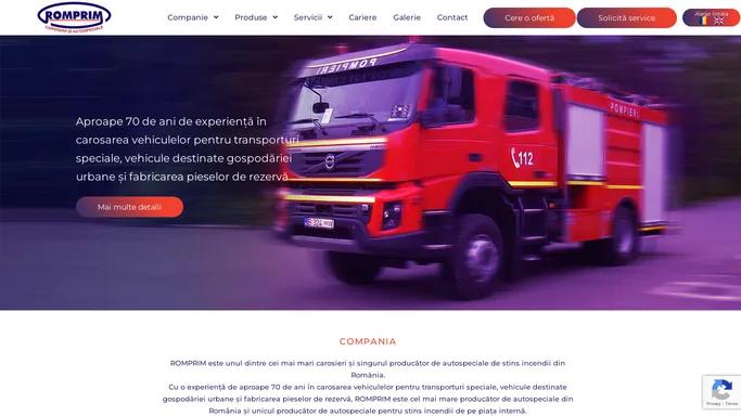 ROMPRIM - ROMPRIM SA - singurul producator de autospeciale de stins incendii din Romania