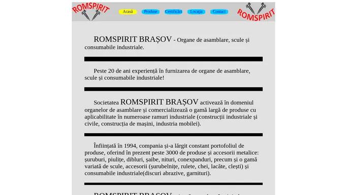 ROMSPIRIT BRASOV, organe de asamblare, scule si consumabile industriale