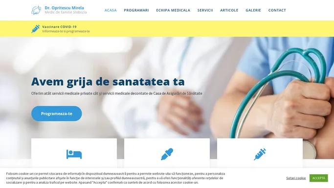 Dr. Opritescu Mirela – Medic de familie Slobozia