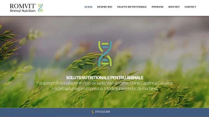 Solutii nutritionale pentru animale