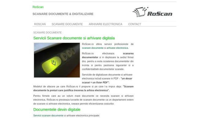 Scanare Documente - Digtalizare Arhiva | RoScan.ro