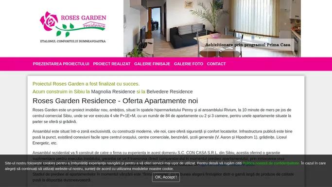 Roses Garden Residence - Oferta Apartamente noi