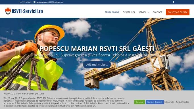 Popescu Marian RSVTI SRL Gaesti - Prima pagina