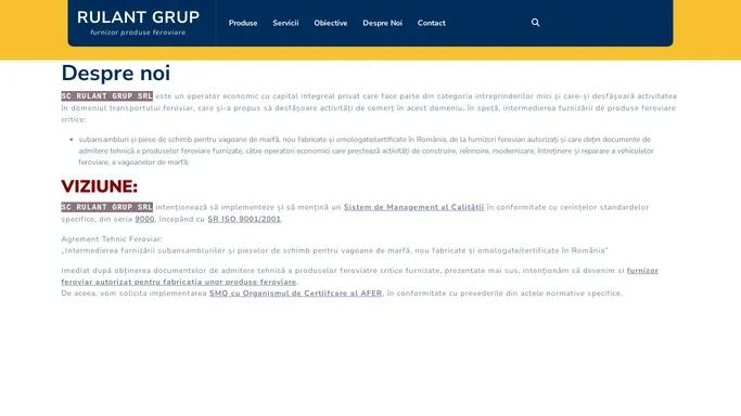 RULANT GRUP – furnizor produse feroviare