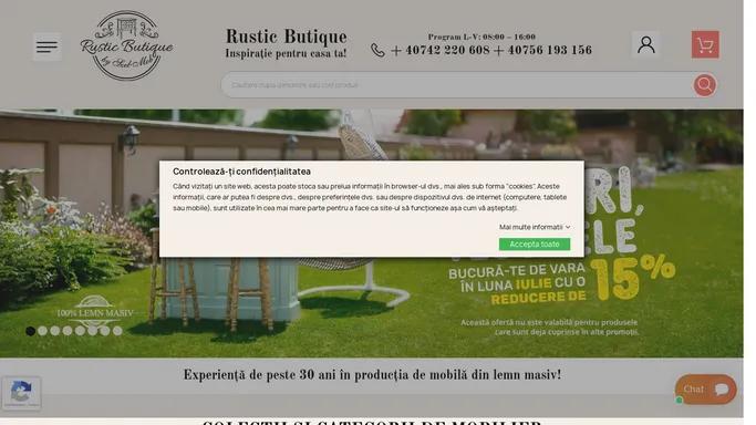 Rustic Butique - Mobilier rustic din lemn masiv