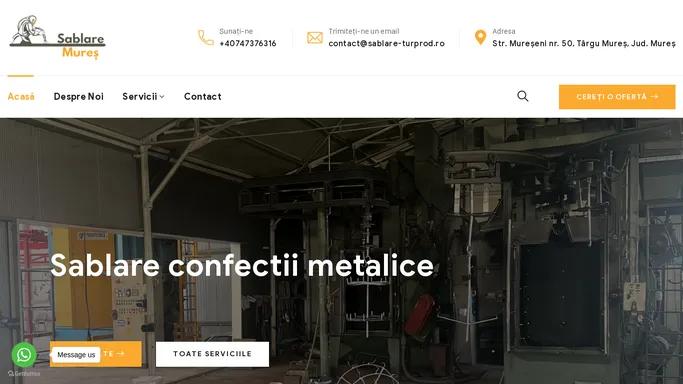 Sablare confectii metalice - Acasa - Sablare Mures