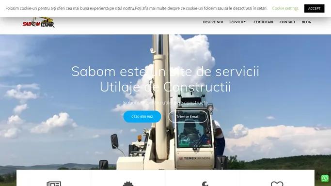 Servicii – Utilaje de Constructii