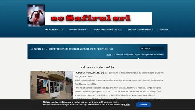 Stingatoare Cluj | Safirul Cluj, Stingatoare , incarcare si verificari stingatoare.