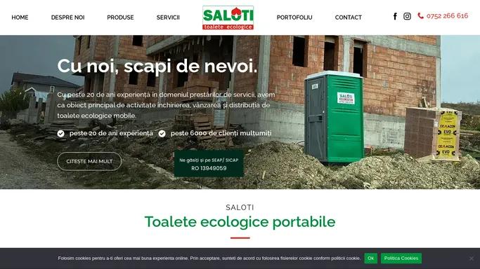 Toalete ecologice portabile | Saloti