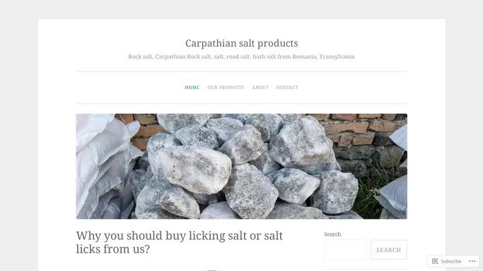 Carpathian salt products | Rock salt, Carpathian Rock salt, salt, road salt, bath salt from Romania, Transylvania