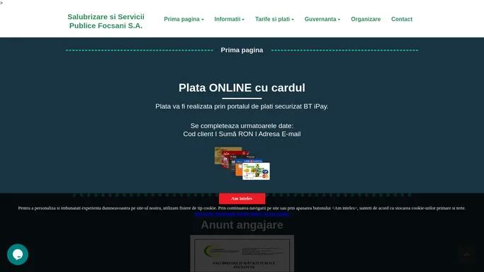 Salubrizare si Servicii Publice Focsani S.A. - Prima pagina