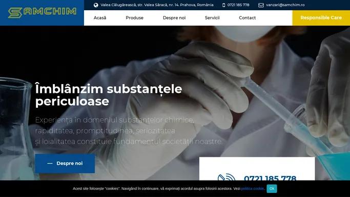 Imblanzim substantele pericoloase | SAMCHIM