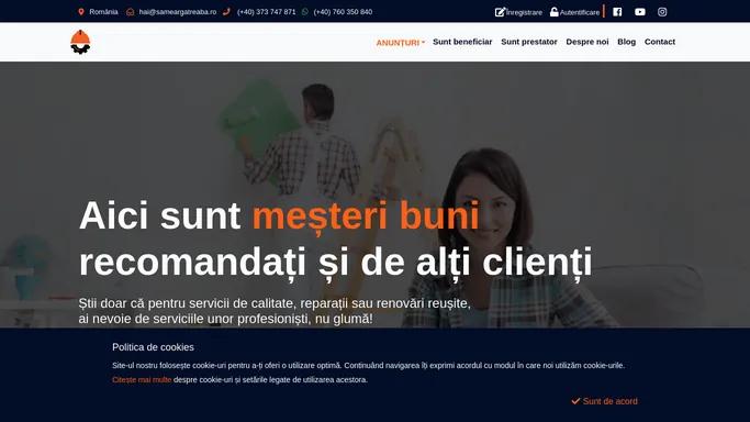 SA MEARGA TREABA | Cauta mesteri si lucrari online