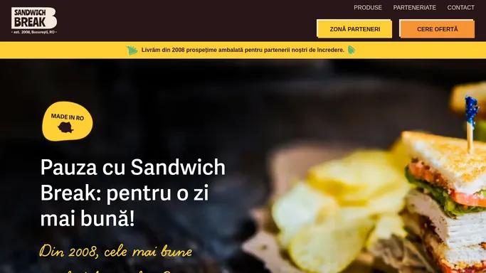 Sandwich Break - Producator de sandwich-uri si salate ambalate - Sandwich Break