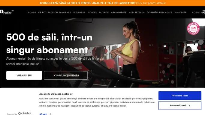 SanoPass | Abonament fitness cu servicii medicale incluse