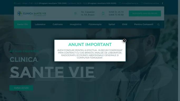 Clinica Sante Vie - Analize medicale Brasov - Endocrinologie Brasov