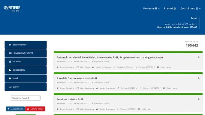 Santiere, proiecte, lucrari in constructii la un click distanta - Santiere Online