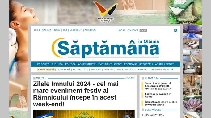 Saptamana in Oltenia: Pagina Principala