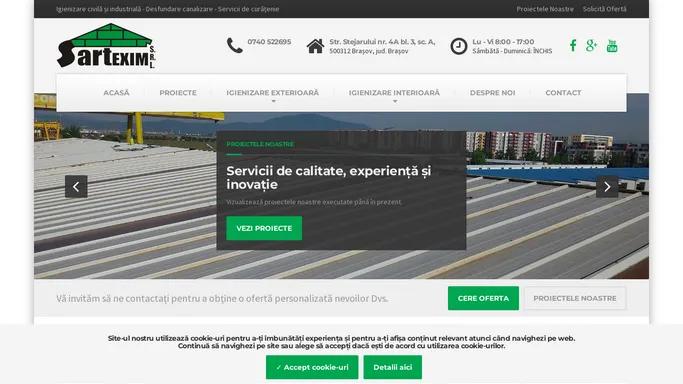 SARTEXIM – Igienizare civila si industriala – Desfundare canalizare – Servicii de curatenie