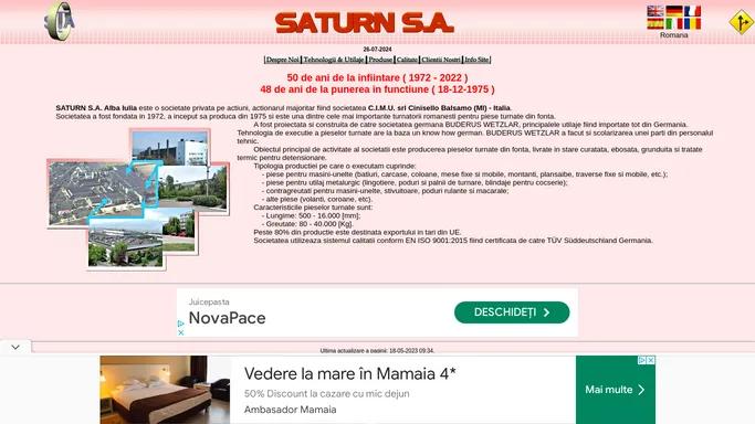 Saturn SA - Piese turnate din fonta