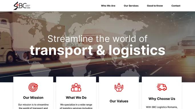 Homepage - SBC Logistics