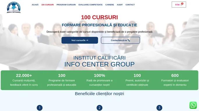Cursuri de calificare si perfectionare Sibiu Info Center Group
