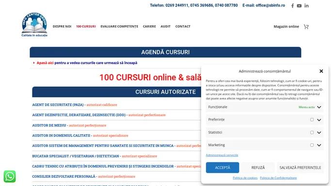 Cursuri de calificare si perfectionare Sibiu Info Center Group