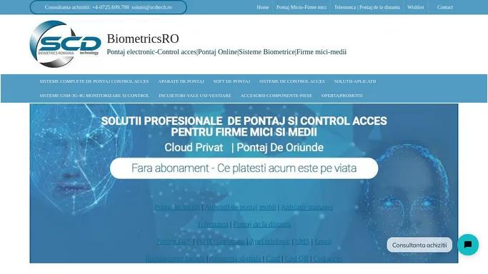 Pontaj Electronic Angajati-Control Acces| BiometricsRO      