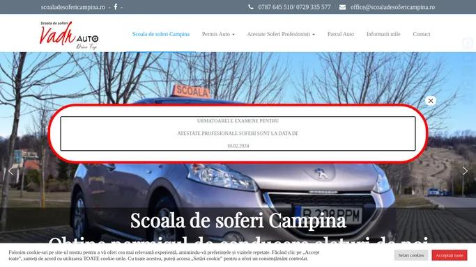 Scoala de soferi Campina | Permis categoria B BE, C, CE, D | 0787645510