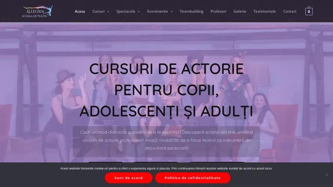 Scoala de Teatru Allegria – Cursuri de teatru pentru copii si adulti