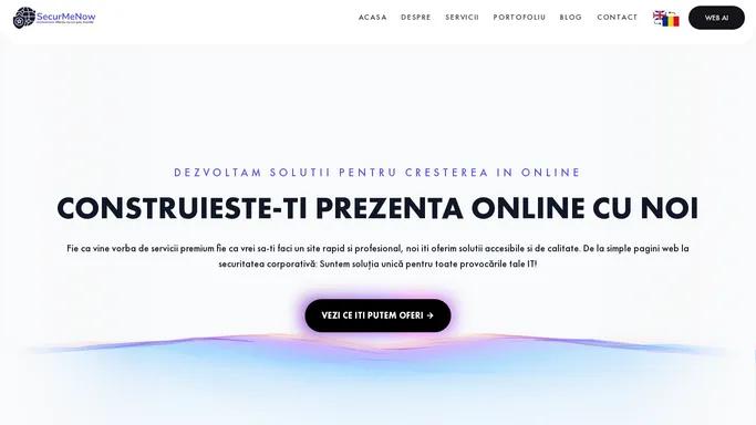 Creare website si magazin online - SecurMeNow