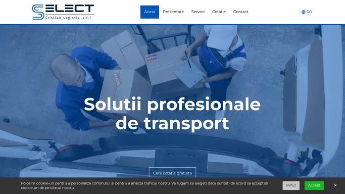 Transport marfa & logistica, rapid si accesibil, in orice locatie - Select Cristian Logistic